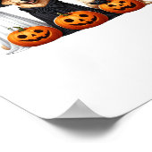 Golden Retriever Ghost Halloween Hondenliefhebbers Poster (Hoek)