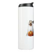 Golden Retriever Ghost Halloween Hondenliefhebbers Thermosbeker (Gedraaid links)