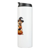 Golden Retriever Ghost Halloween Hondenliefhebbers Thermosbeker (Geroteerd rechts)