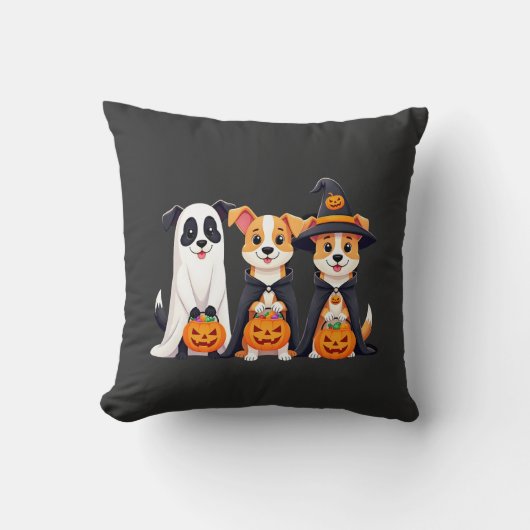 Golden Retriever Ghost Halloween Trick Or Treat Do Kussen (Voorkant)