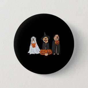 Golden Retriever Ghost Halloween Trick or treat Do Ronde Button 5,7 Cm
