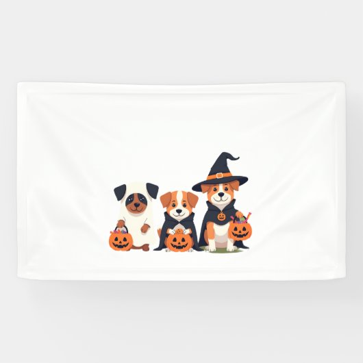 Golden Retriever Ghost Halloween Trick Or Treat Do Spandoek (Horizontaal)