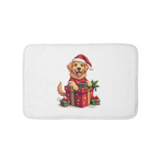 Golden Retriever Gift Wrap Badmat