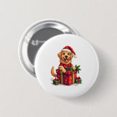 Golden Retriever Gift Wrap Ronde Button 5,7 Cm (Voorkant /achterkant)