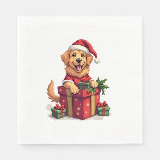 Golden Retriever Gift Wrap Servet