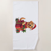 Golden Retriever Gift Wrap Strandlaken (Voorkant)