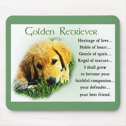 Golden Retriever Gifts Muismat (Voorkant)