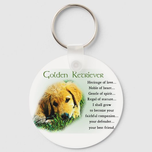 Golden Retriever Gifts Sleutelhanger (Voorkant)
