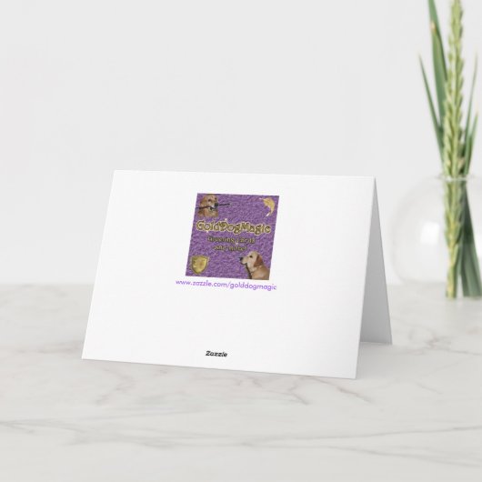 Golden Retriever Gingerbread House Kerstmis Kaart (Achterkant)