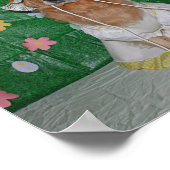 Golden Retriever Girl en Lamb Happy Easter to Ewe Poster (Hoek)