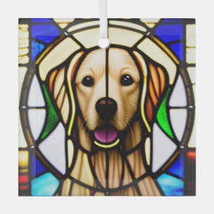 Golden Retriever "Glas in lood" Glas Ornament