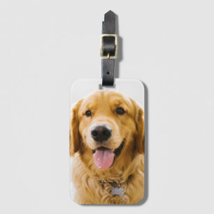 Golden Retriever glimlachen Bagagelabel