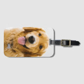 Golden Retriever glimlachen Bagagelabel (Voorkant (horizontaal))