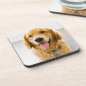 Golden Retriever glimlachen Bier Onderzetter (Linkerzijde)