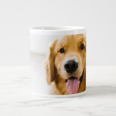 Golden Retriever glimlachen Grote Koffiekop (Voorkant)