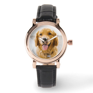 Golden Retriever glimlachen Horloge
