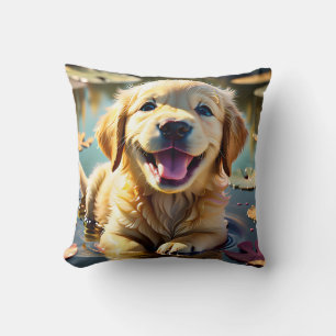 Golden Retriever glimlachen Kussen