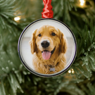 Golden Retriever glimlachen Metalen Ornament