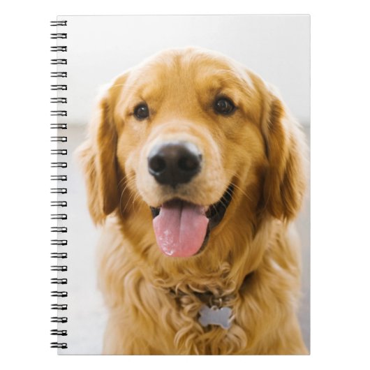 Golden Retriever glimlachen Notitieboek (Voorkant)