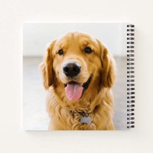 Golden Retriever glimlachen Notitieboek (Achterkant)