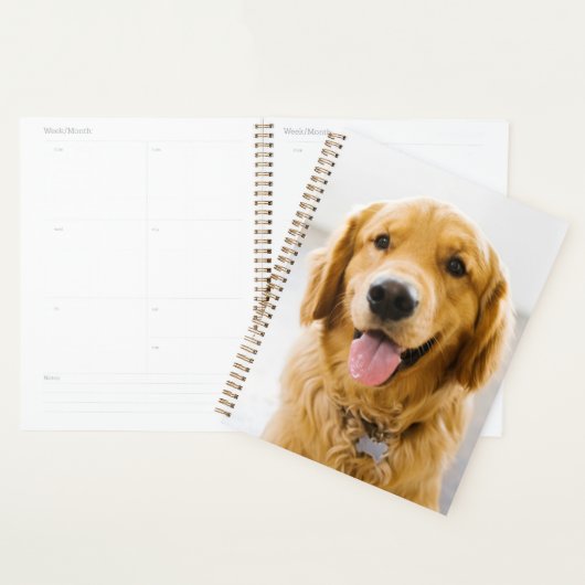 Golden Retriever glimlachen Planner (Display)