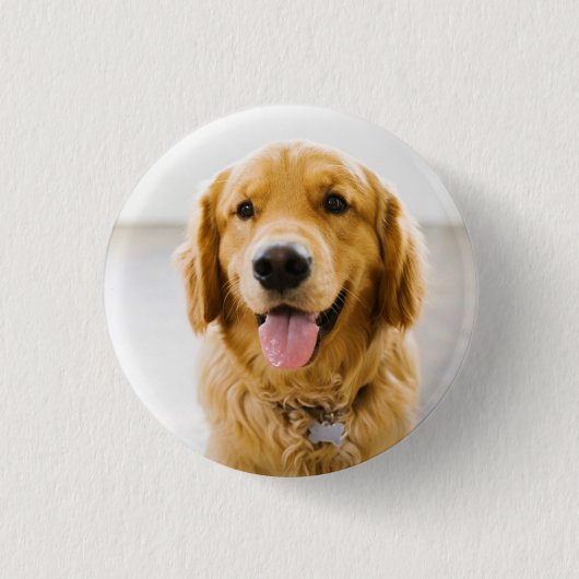Golden Retriever glimlachen Ronde Button 3,2 Cm (Voorkant)