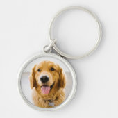 Golden Retriever glimlachen Sleutelhanger (Voorkant)