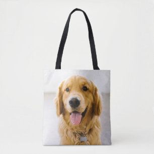 Golden Retriever glimlachen Tote Bag