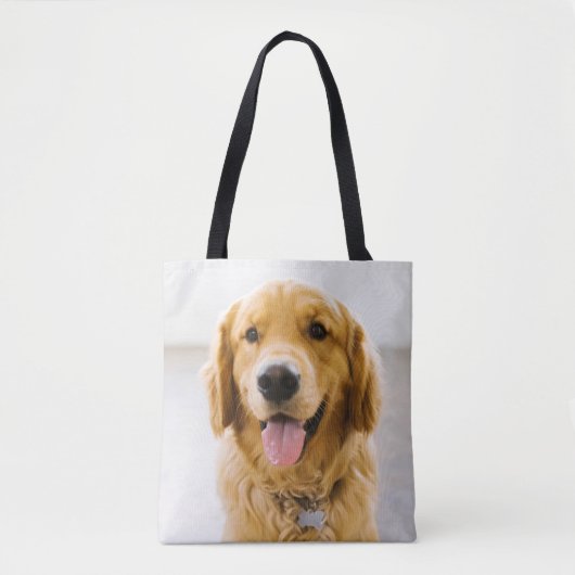Golden Retriever glimlachen Tote Bag (Voorkant)