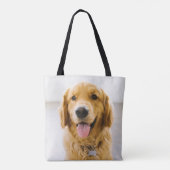Golden Retriever glimlachen Tote Bag (Achterkant)