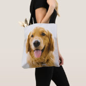 Golden Retriever glimlachen Tote Bag (Dichtbij)