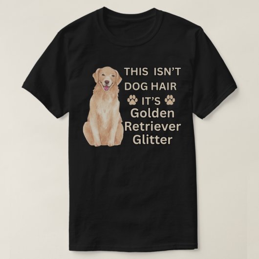 Golden Retriever Glitter - Grappig hondenhaar T-shirt (Design voorkant)