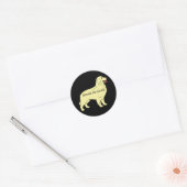 Golden Retriever Goed Als Gouden Sticker (Envelop)