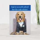 Golden Retriever Goed uitgeruste vaderdag Feestdagen Kaart (Voorkant)
