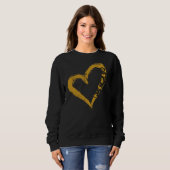 Golden Retriever Gold Dog Heart Shape Trui (Voorkant volledig)