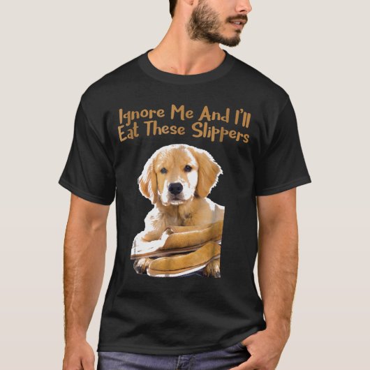 Golden Retriever-Golden Puppies houden van slippe  T-shirt (Voorkant)