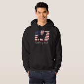 Golden Retriever Golden Retriever op patriot Ameri Hoodie (Voorkant volledig)