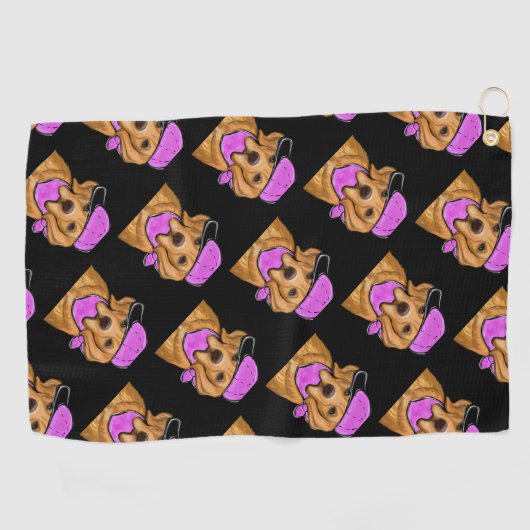 GOLDEN RETRIEVER GOLFHANDDOEK (Horizontaal)