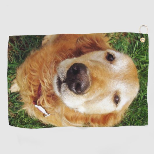 Golden Retriever Golfhanddoek (Horizontaal)
