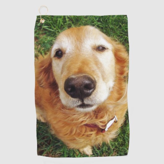 Golden Retriever Golfhanddoek (Voorkant)