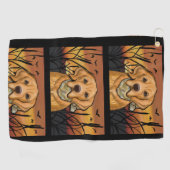Golden Retriever Golfhanddoek (Horizontaal)