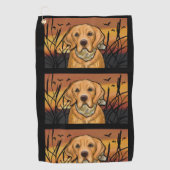Golden Retriever Golfhanddoek (Voorkant)