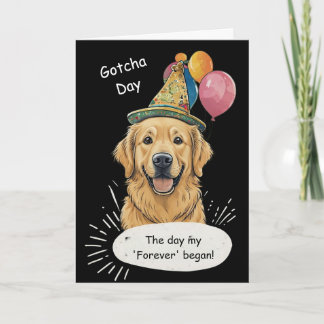 Golden Retriever Gotcha Day Celebration Kaart
