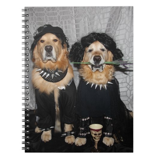 Golden Retriever Gothic Style Notitieboek (Voorkant)