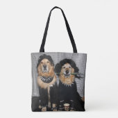 Golden Retriever Gothic Style Tote Bag (Achterkant)