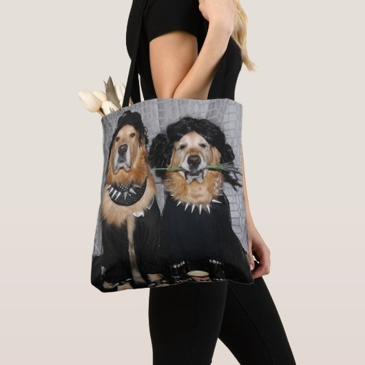 Golden Retriever Gothic Style Tote Bag (Dichtbij)