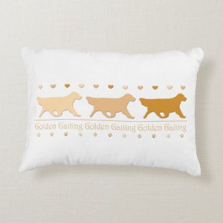 Golden Retriever, goud op wit Decoratief Kussen