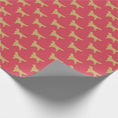 Golden Retriever Goud rood hondenliefhebber Kerst Cadeaupapier (Hoek)
