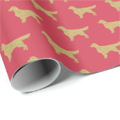 Golden Retriever Goud rood hondenliefhebber Kerst Cadeaupapier (Rol Hoek)