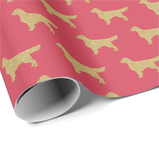 Golden Retriever Goud rood hondenliefhebber Kerst Cadeaupapier (Rol Hoek)
